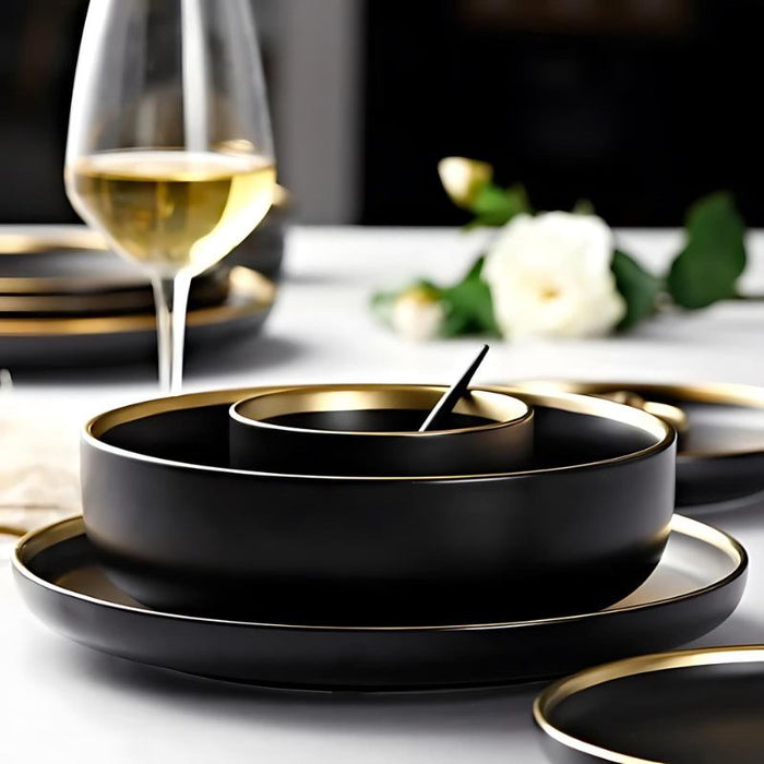 Obsidian Plate and Bowls - Residence Supply