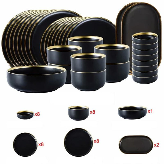 Obsidian Plate and Bowls - Residence Supply