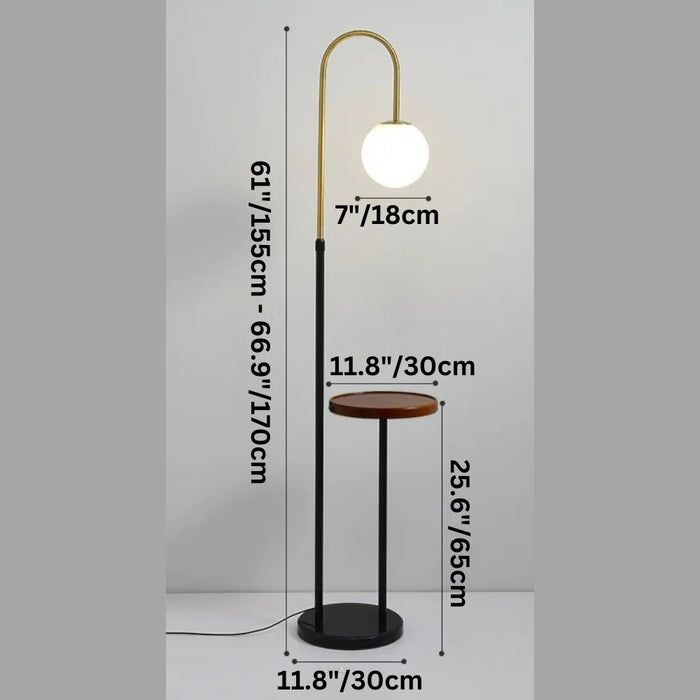 Okul Floor Lamp With Smart Side Table - Residence Supply