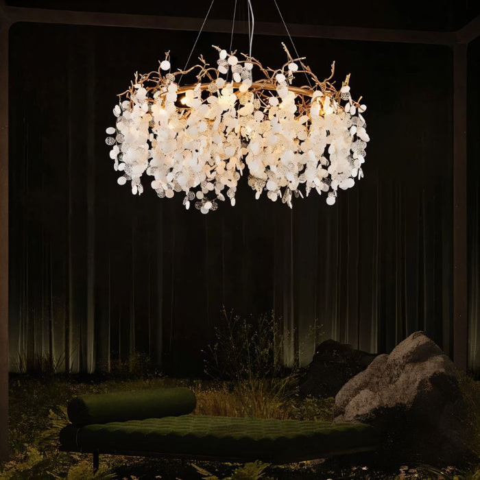 Opus Tree Branch Round Chandelier - Modern Lighting Fixture