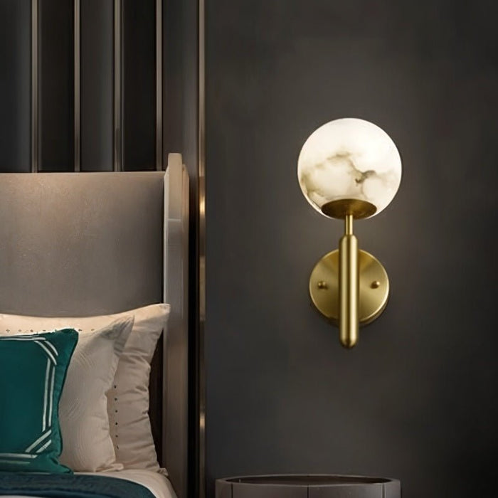 Orbis Alabaster Wall Lamp - Bedroom Lighting