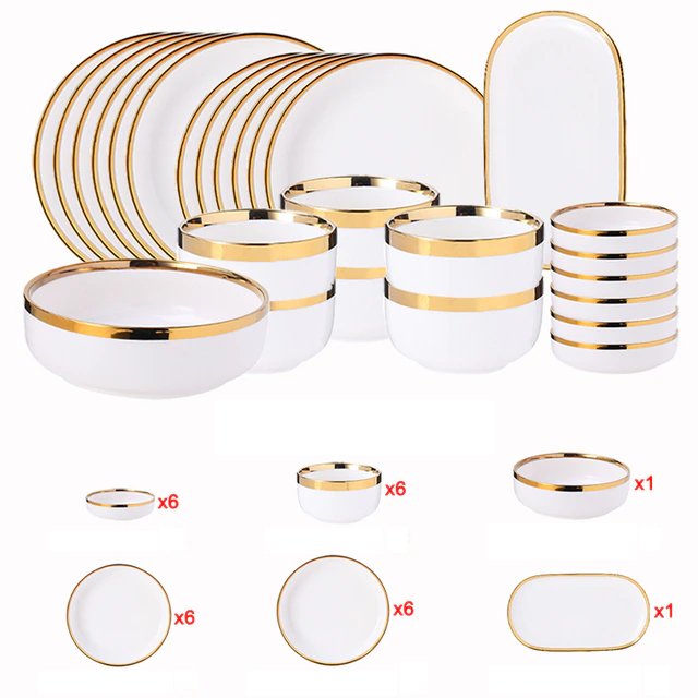 Pearlescent Plate and Bowls - Residence Supply