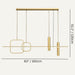 Pharos Linear Chandelier Size Chart