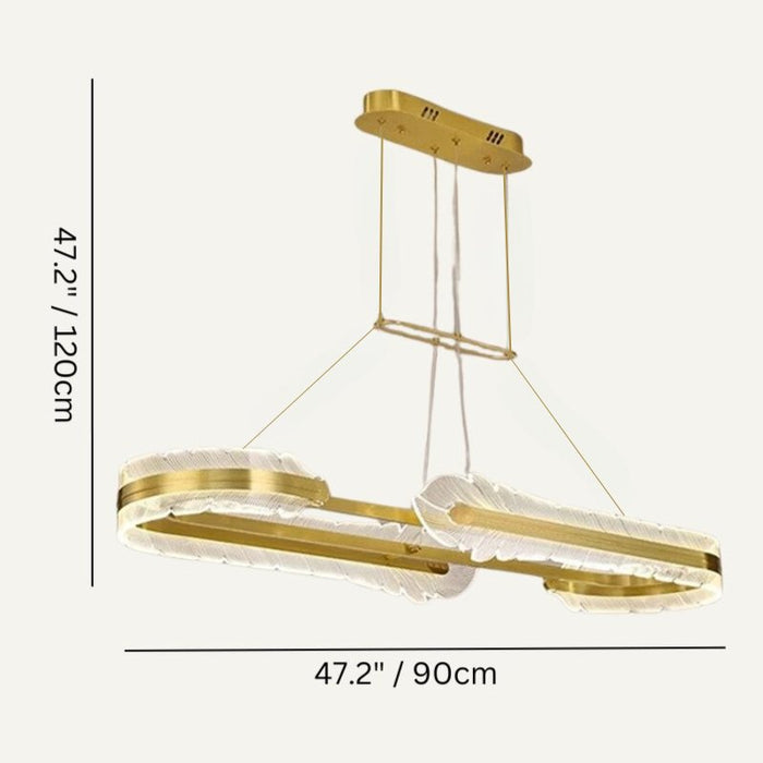 Phosify Linear Chandelier Size Chart