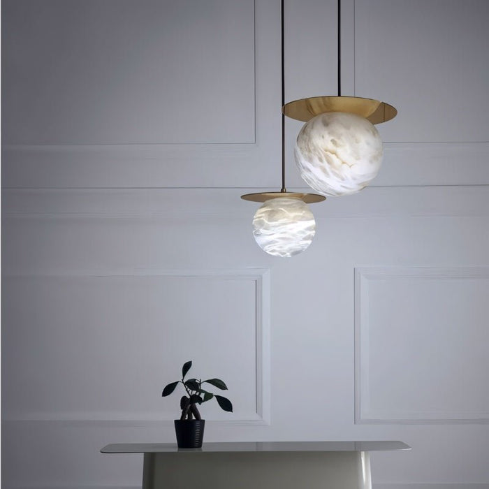 Pila Alabaster Pendant Light - Light Fixtures