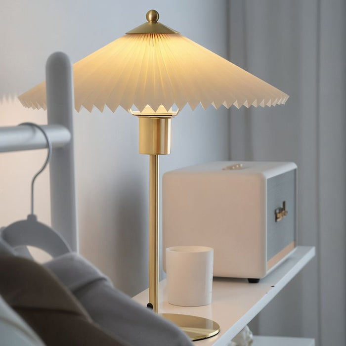 Plisse Mid Century Table Lamp for Bedroom Lighting - Residence Supply