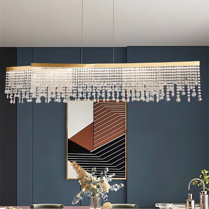 Rexana Crystal Linear Chandelier - Modern Lighting