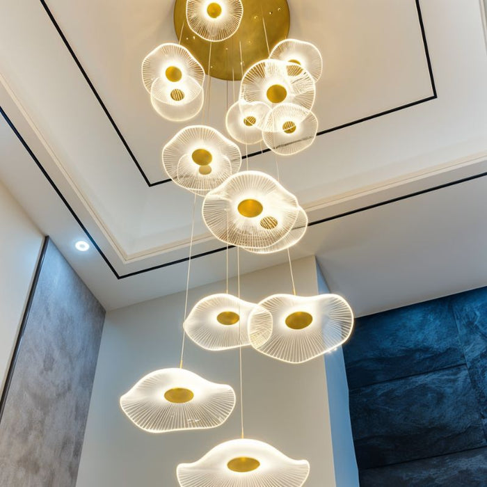 Rotasu Staircase Chandelier - Modern Ambient Lighting