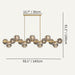 Serenity Linear Chandelier Size Chart