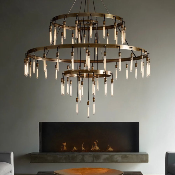 Sidero 3-Tier Round Chandelier - Living Room Lighting