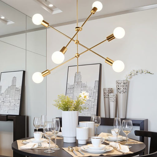 Sunburst Chandelier - Modern Lighting Fixture