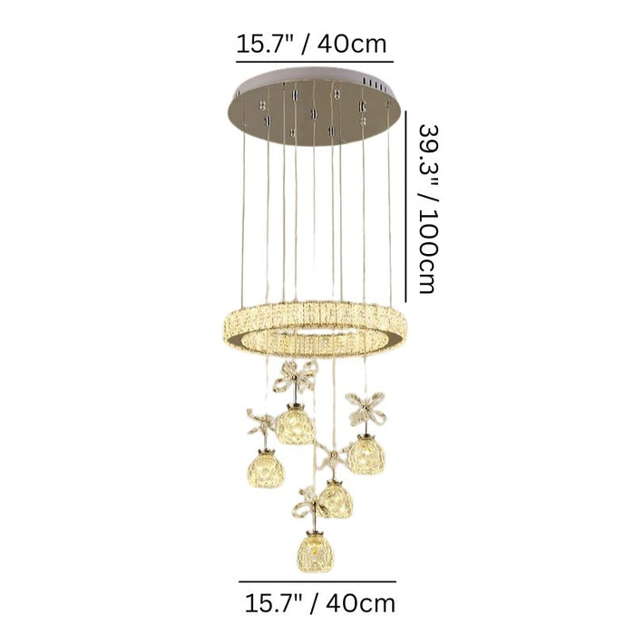 Thalassa Round Chandelier  Size Chart