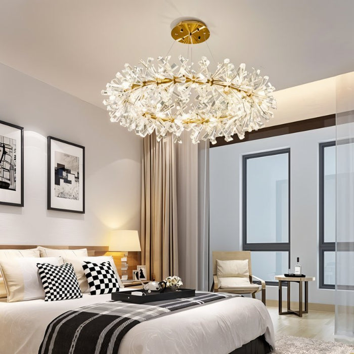 Warda Crystal Chandelier - Bedroom Lighting