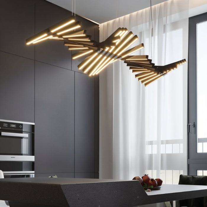 Waves Chandelier - Light Fixtures for Kitchen Island