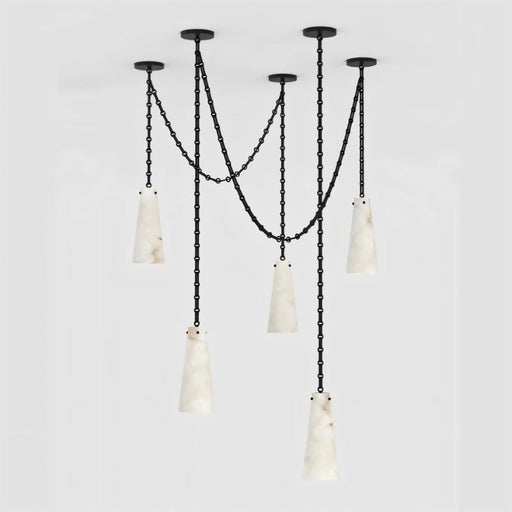 Yubi Alabaster Chandelier - Contemporary Lighting