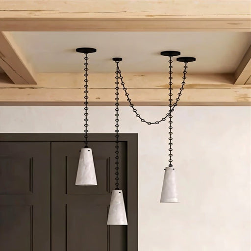 Yubi Alabaster Chandelier - Modern Chandeliers