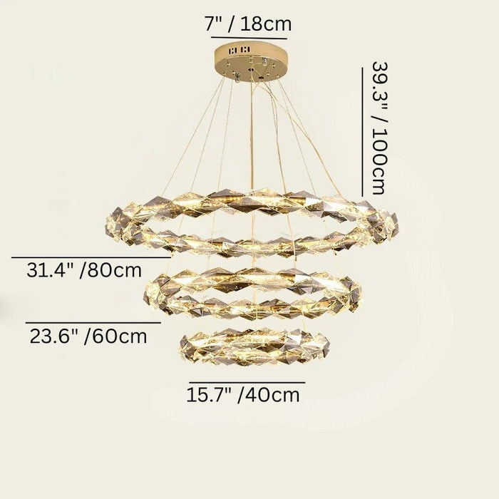 Zephyr Round Chandelier Size 