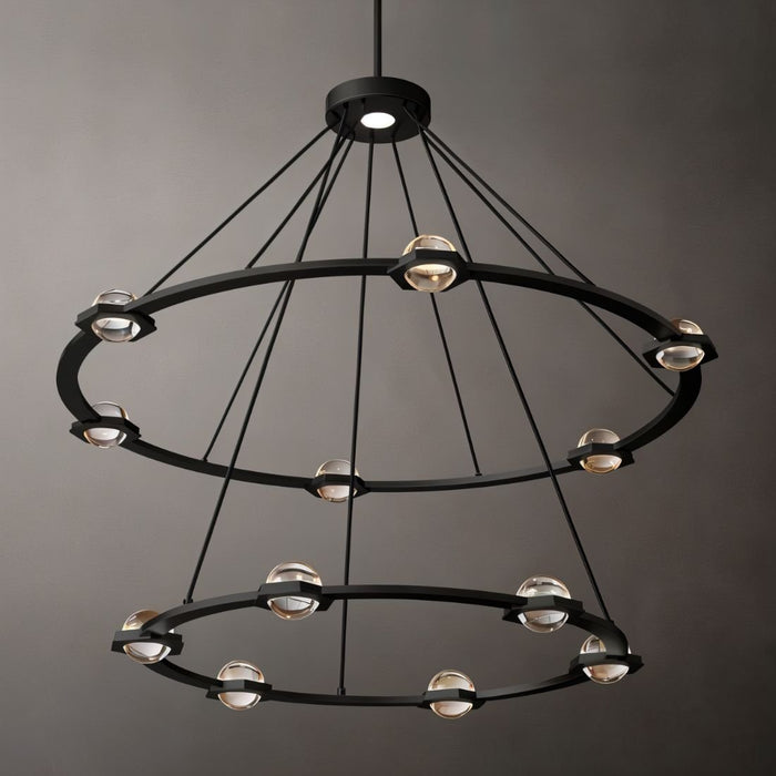 Zohar 2-Tier Round Chandelier - Contemporary Lighting